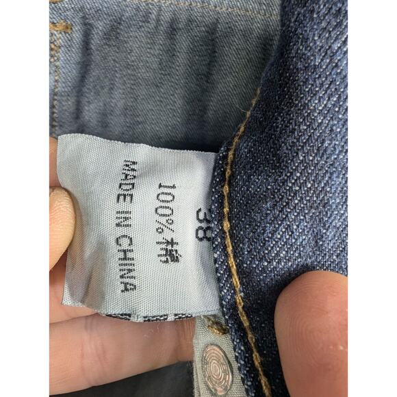 Jeansian Jeans Mens 38 Blue Multiples Pockets And Zipper Size 37x33 - Picture 9 of 12